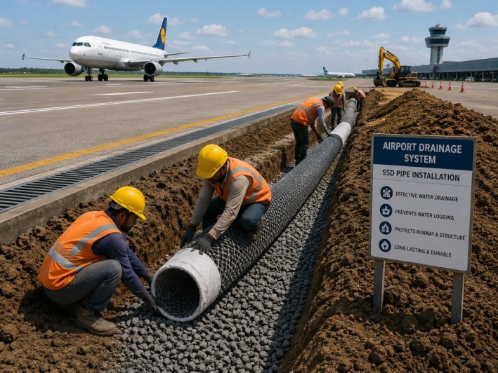 SSD Pipes subsoil drainage pipe manufacturing and supply in India