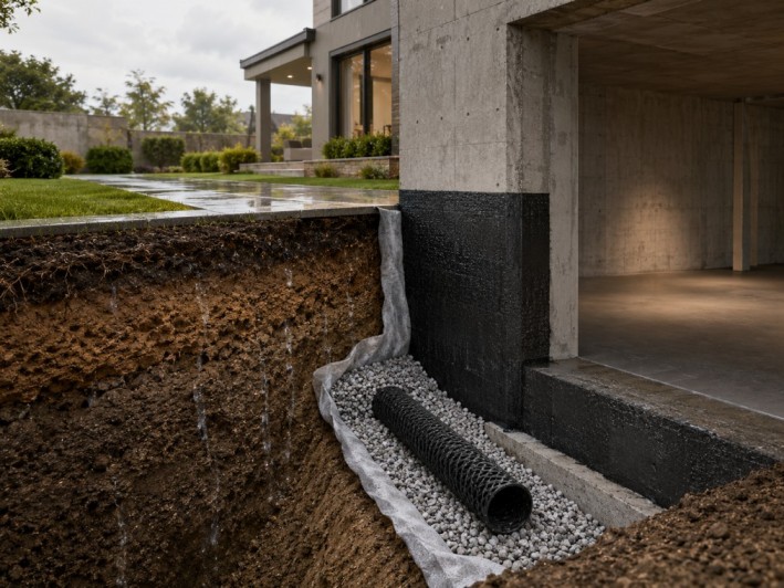 Basement Drainage Pipe for underground water management
