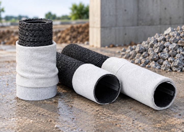 Perforated subsoil drainage pipe manufactured by SSD Pipes
