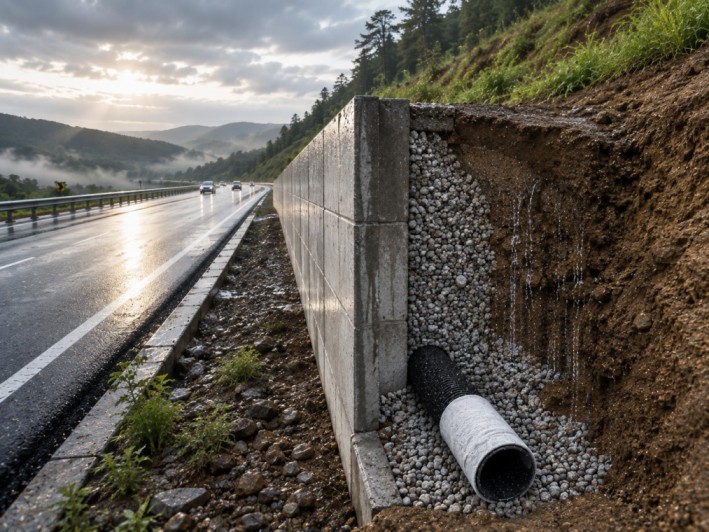 HDPE perforated Highway Drainage Pipe for underground drainage
