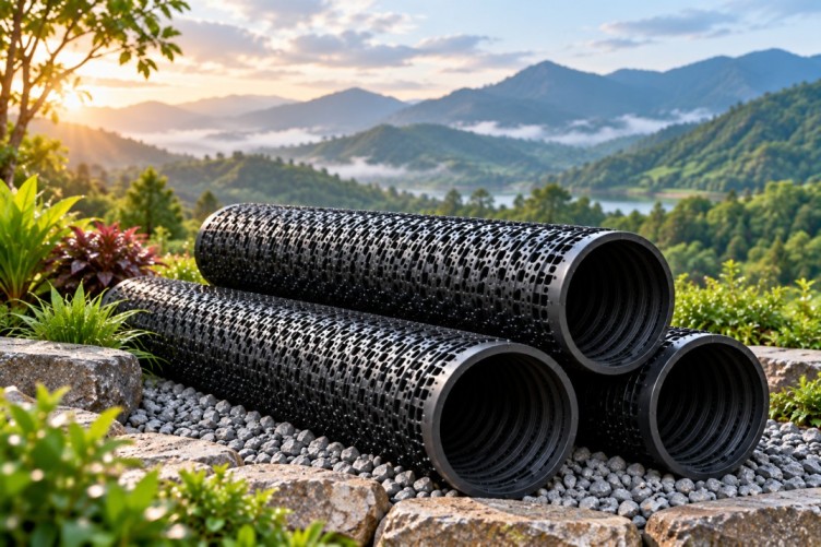 Subsoil drainage pipe underground installation
